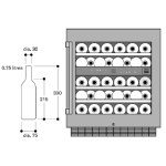 Gaggenau RW404261 34瓶 嵌入式底層雙溫區酒櫃